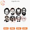 Horror Characters Head SVG Bundle, Killer SVG, Scream SVG, Jason SVG, Halloween Movies SVG PNG