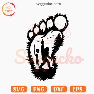 Bigfoot And Alien Middle Finger SVG, Funny UFO SVG PNG Cricut