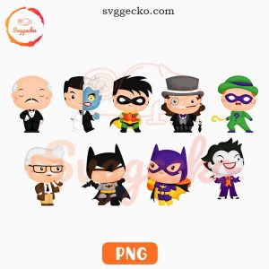 The Batman Characters PNG Bundle, Joker PNG, Robin PNG, Two Face PNG