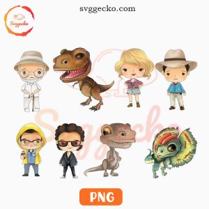 Jurassic Park Clipart PNG Bundle, T Rex PNG, Dinosaurs Movie PNG Digital Download