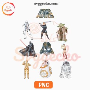 Star Wars Watercolor PNG Clipart, Mandalorian PNG, Darth Vader PNG, Baby Yoda PNG