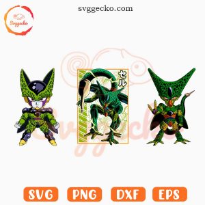 Cell Dragon Ball SVG Bundle, Anime SVG PNG EPS DXF Digital Download