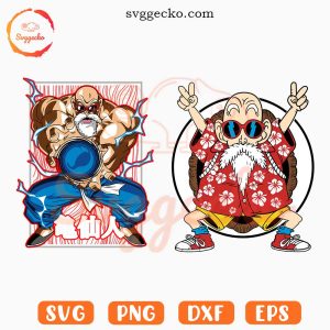 Master Roshi SVG, Kamehameha SVG, Dragon Ball Z SVG PNG Digital Download