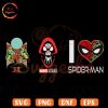 Spider Man SVG Bundle, I Love Spider Man SVG, Marvel Studios Movie SVG PNG Cricut