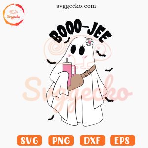 Boo Jee Ghost Stanley Cup SVG, Cute Halloween SVG, Trendy Spooky Halloween SVG PNG For Girls