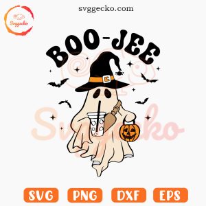 Boo Jee Witchy Ghost SVG, Spooky Vibes SVG, Trendy Halloween 2023 SVG PNG Cutting Files