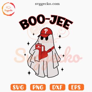 Boo Jee Phillies SVG, Philadelphia Phillies Ghost With Stanley Cup SVG PNG Digital Download