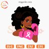 Afro Girl Breast Cancer Fight Boxing SVG, African Americans SVG PNG Files