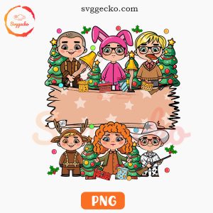 A Christmas Story Chibi Custom Name PNG, Funny Christmas Movie PNG Digital Download