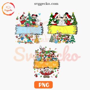 Mickey Mouse Friends Christmas Custom Name PNG, Holiday PNG, Disney Xmas Vacation PNG