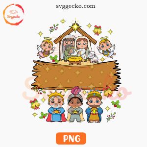Cute Jesus Christmas Custom Name PNG Sublimation Designs