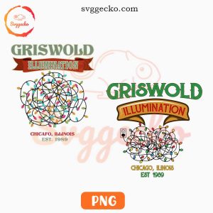 Griswold Illumination Chicago Illinois 1989 PNG, Christmas Light Funny PNG Sublimation