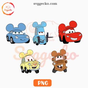 Disney Cars Mouse Ears PNG, Lightning McQueen PNG, Sally Carrera PNG, Mater Car PNG