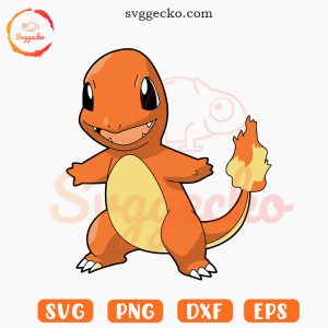 Charmander SVG, Fire Pokemon SVG PNG EPS DXF Files