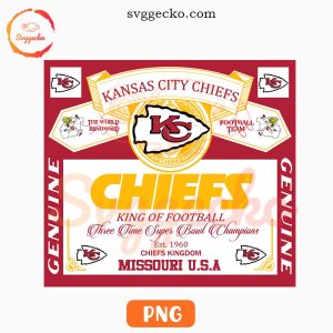 Chiefs King Of Football PNG, Kansas City Chiefs Budweiser Beer PNG Sublimation