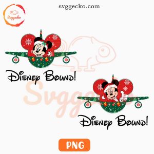 Disney Bound Christmas PNG, Disney Trip PNG, Mickey Minnie Plane Xmas PNG Download