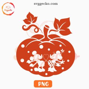 Mickey Minnie Fall Pumpkin PNG, Thanksgiving PNG, Cute Autumn PNG Digital Download