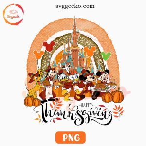 Disney Happy Thanksgiving PNG, Mickey Thankful PNG, Fall Vibes PNG Sublimation