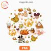 Disneyland Fall PNG, Thanksgiving Day PNG, Disney Family Trip PNG