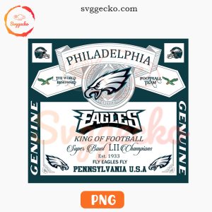 Philadelphia Eagles King Of Football PNG, Eagles NFL Budweiser Beer PNG Sublimation