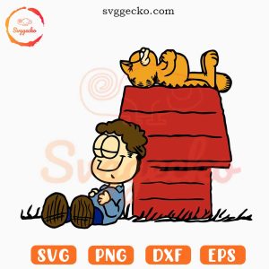 Garfield And Jon Arbuckle SVG, Cartoon Cat SVG PNG Digital Download