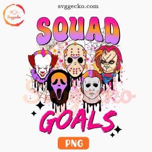 Halloween Friends Squad Goals PNG, Retro Horror PNG Digital Downloads