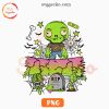 Cute Zombie Custom Name PNG, Funny Halloween Kids PNG Download File