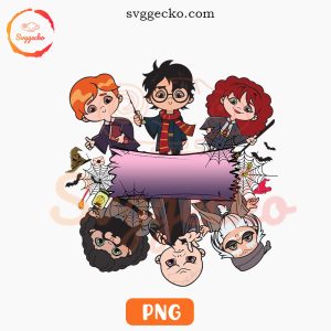 Harry Potter Halloween Custom Name PNG, Wizard School Halloween PNG Digital Download