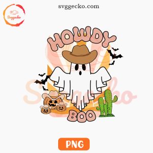 Howdy Boo PNG, Funny Halloween Spooky PNG, Western Cowboy Ghost PNG Digital Files