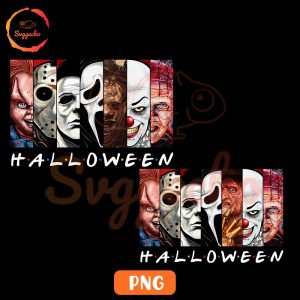 Halloween Friends PNG, Horror Killers Face PNG, Scary Movie Halloween PNG Sublimation