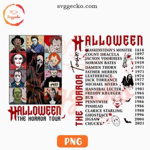 Halloween The Horror Tour PNG, Funny Eras Tour Halloween PNG For Shirt