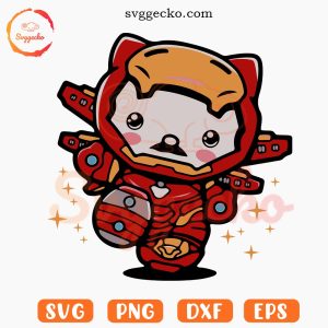 Hello Kitty Iron Man SVG, Cute Kitty Superhero SVG PNG Digital Download