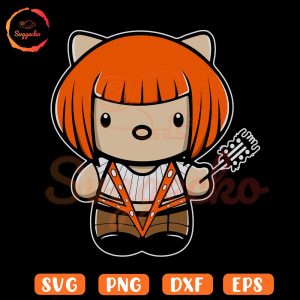 Hello Kitty Leeloo SVG, Fifth Element SVG PNG Cricut Files