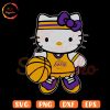 Hello Kitty Los Angeles Lakers SVG, Kawaii Cat Lakers Basketball SVG PNG Files