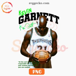 Garnett Timberwolves PNG, Kevin Garnett NBA PNG Digital Download