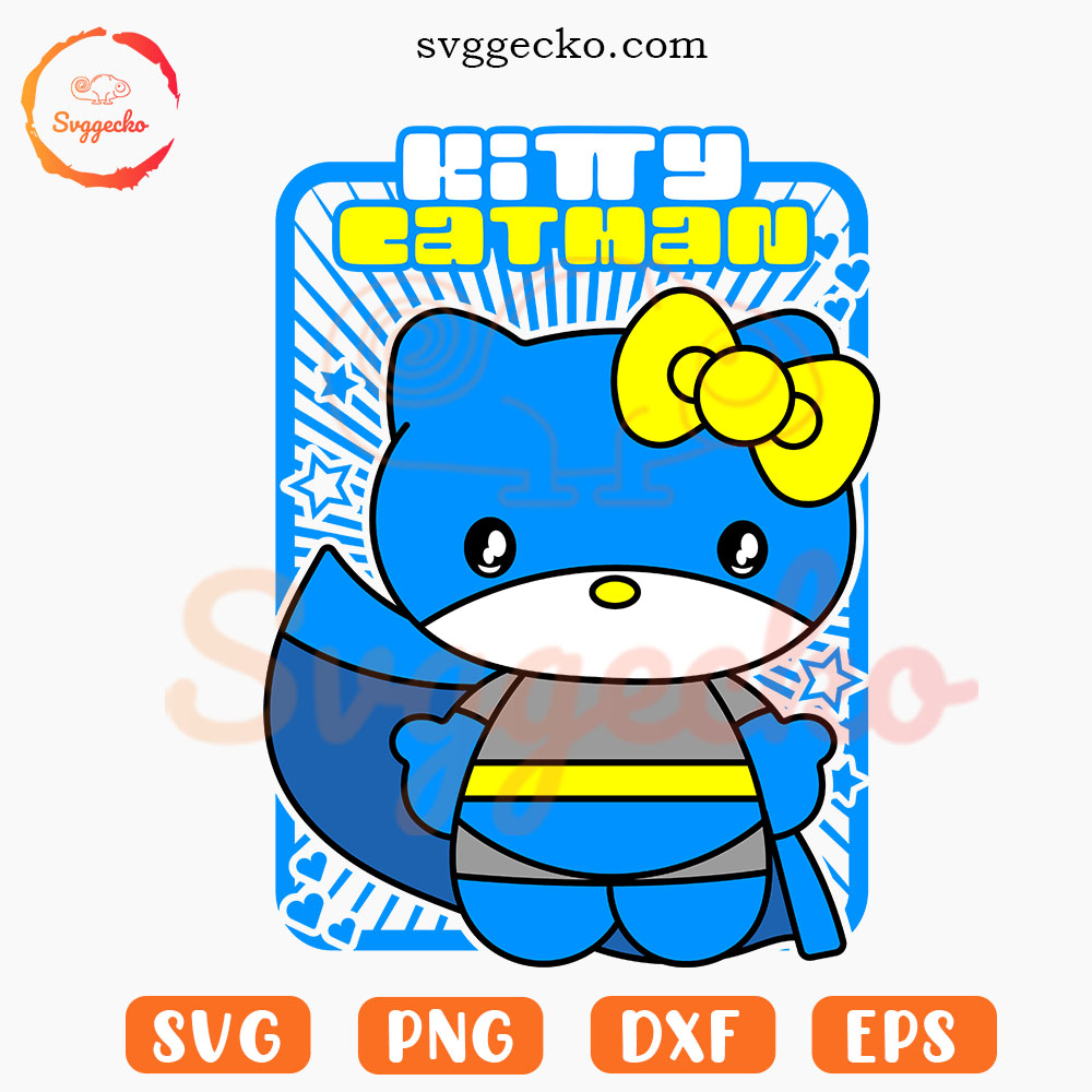 Hello Kitty Batman SVG PNG Cricut Files - Gecko