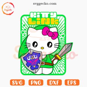 Hello Kitty Link Zelda SVG, Cute The Legend Of Zelda SVG PNG Cut Files