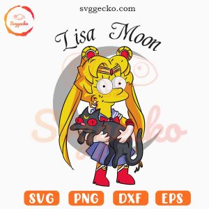 Lisa Simpson Sailor Moon SVG, Funny SVG, Cartoon Girl SVG PNG Cricut