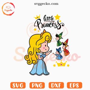 Aurora Little Princess SVG, Briar Rose SVG, Cute Disney Girl SVG PNG Cut Files