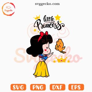 Snow White Little Princess SVG, Cute Girl SVG, Baby Disney Princess SVG PNG Cricut