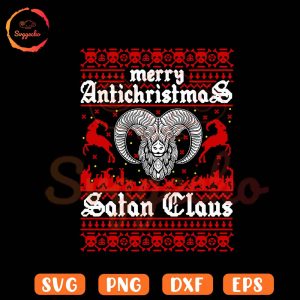 Merry Antichristmas Satan Claus SVG, Satan SVG, Funny Christmas SVG PNG Cut Files