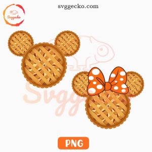 Mickey Minnie Apple Pie PNG, Cute Thanksgiving Food PNG Digital Download