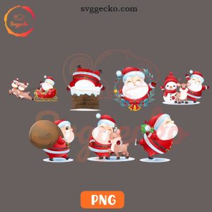 Baby Santa Claus PNG Bundle, Reindeer PNG, Cute Christmas PNG For Kids