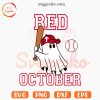 Phillies Red October Ghost SVG, Cute Philadelphia Phillies SVG, Philly Baseball SVG PNG