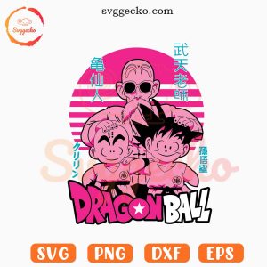 Roshi Krilin Goku SVG, Dragon Ball Characters SVG PNG Digital Download