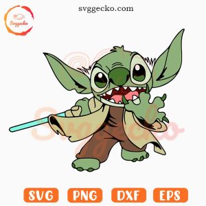Baby Yoda Stitch SVG, Star Wars Disney SVG, Stitch Grogu SVG PNG Digital Download