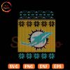 Miami Dolphins Christmas Ugly Sweater SVG, Dolphins NFL Christmas SVG PNG Shirts