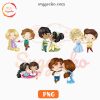Disney Princess Couples PNG Bundle, Disney Love PNG, Cute Princess Watercolor Clipart PNG Sublimation