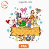 Winnie The Pooh Christmas Custom Name PNG, Cute Disney Cartoon Xmas PNG Instant Download