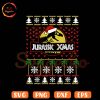 Jurassic Xmas Christmas Ugly Sweater SVG, Dinosaur Christmas SVG PNG Cut Files